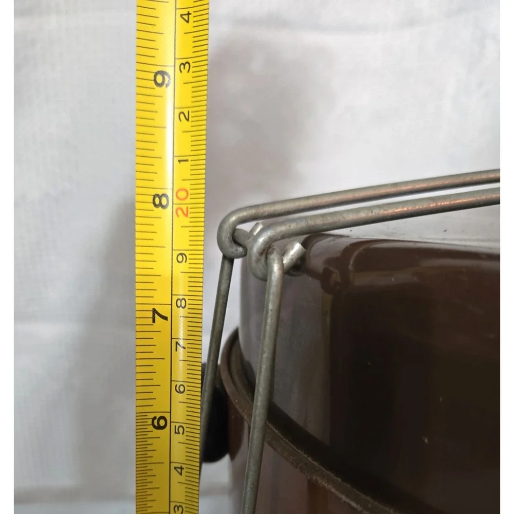 Vintage Locking Aluminum Cake and Pie Carrier Double Layer MCM Retro Clamp